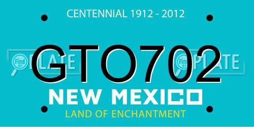 GTO702 New Mexico License Plate
