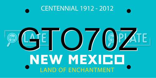 GTO70Z New Mexico License Plate