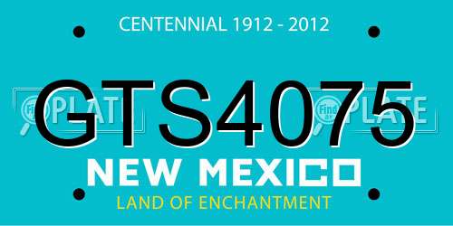 GTS4075 New Mexico License Plate