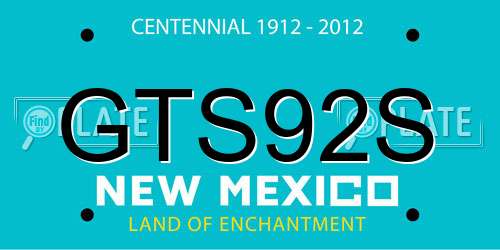 GTS92S New Mexico License Plate