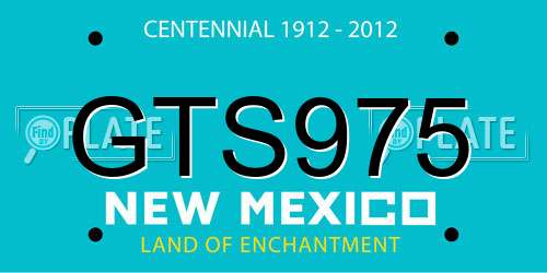 GTS975 New Mexico License Plate