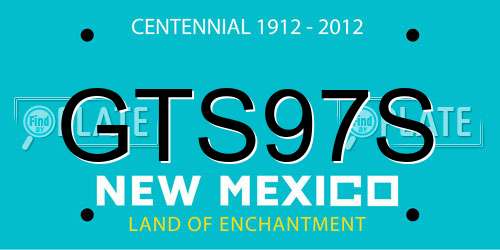 GTS97S New Mexico License Plate