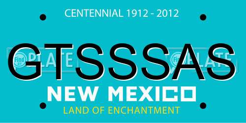 GTSSSAS New Mexico License Plate
