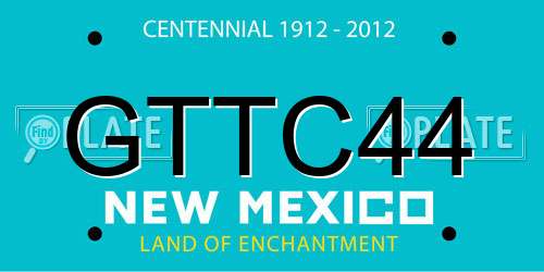 GTTC44 New Mexico License Plate