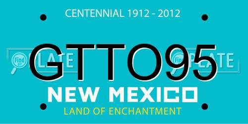 GTTO95 New Mexico License Plate