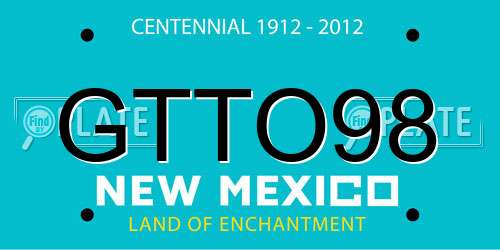 GTTO98 New Mexico License Plate