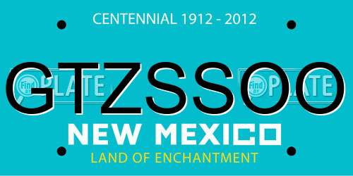 GTZSSOO New Mexico License Plate