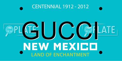 GUCCI New Mexico License Plate