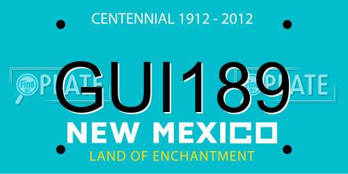 GUI189 New Mexico License Plate