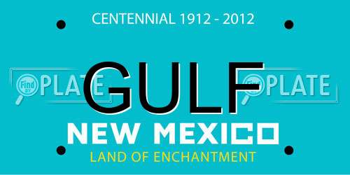 GULF New Mexico License Plate