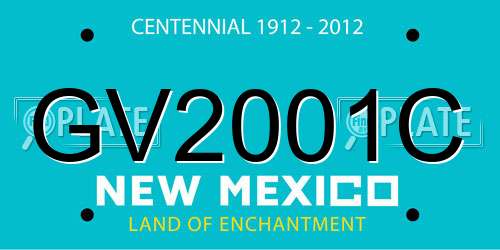 GV2001C New Mexico License Plate