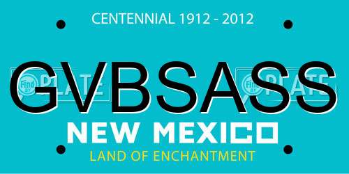GVBSASS New Mexico License Plate