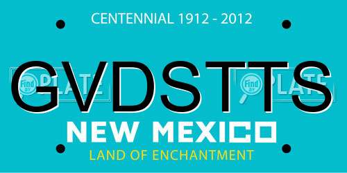 GVDSTTS New Mexico License Plate