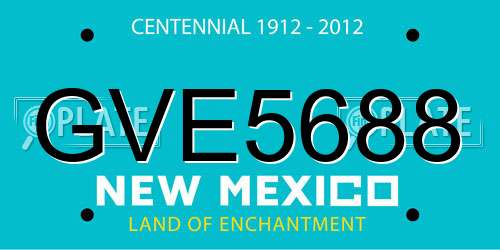 GVE5688 New Mexico License Plate