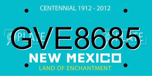 GVE8685 New Mexico License Plate