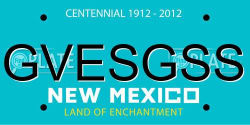 GVESGSS New Mexico License Plate