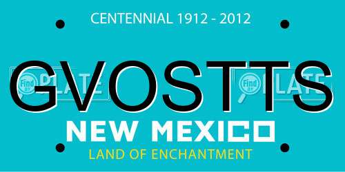GVOSTTS New Mexico License Plate