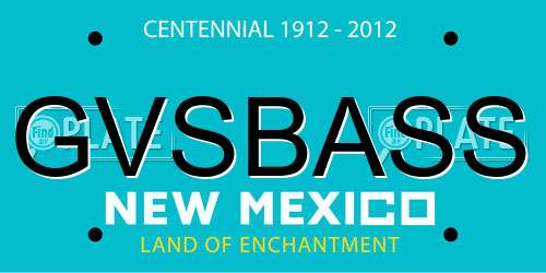 GVSBASS New Mexico License Plate