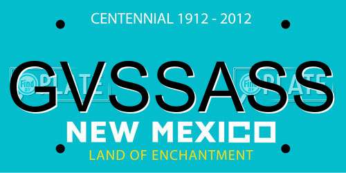 GVSSASS New Mexico License Plate
