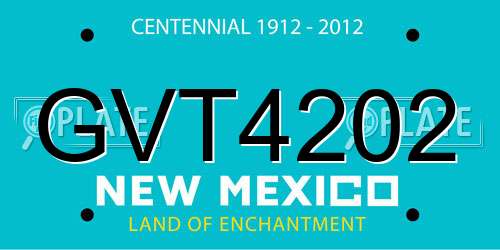GVT4202 New Mexico License Plate