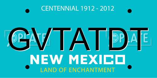 GVTATDT New Mexico License Plate