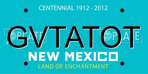 GVTATOT New Mexico License Plate