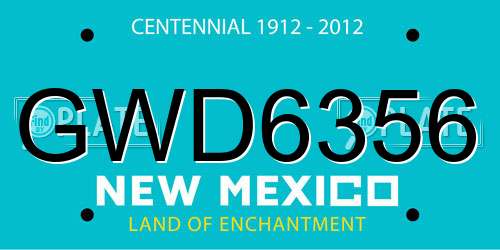 GWD6356 New Mexico License Plate
