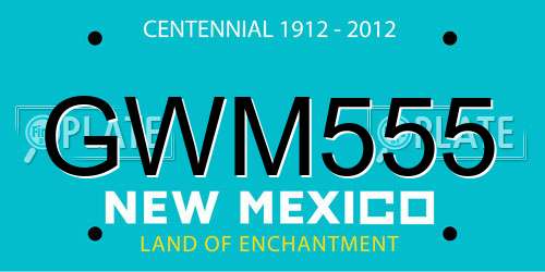 GWM555 New Mexico License Plate