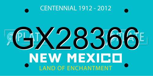GX28366 New Mexico License Plate