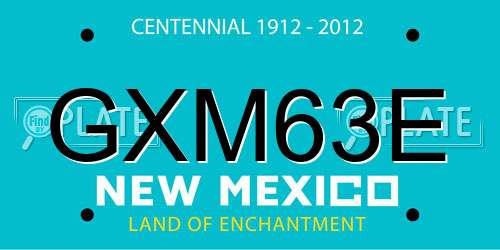 GXM63E New Mexico License Plate