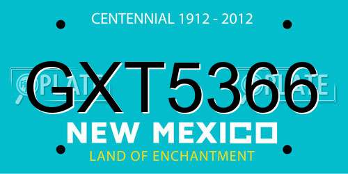 GXT5366 New Mexico License Plate