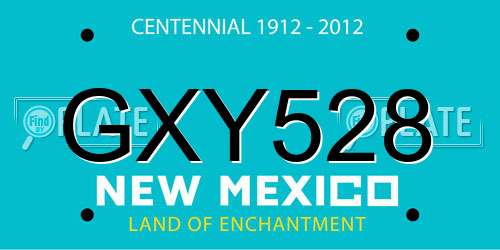 GXY528 New Mexico License Plate