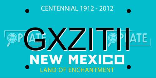 GXZITII New Mexico License Plate