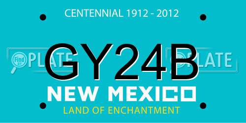 GY24B New Mexico License Plate