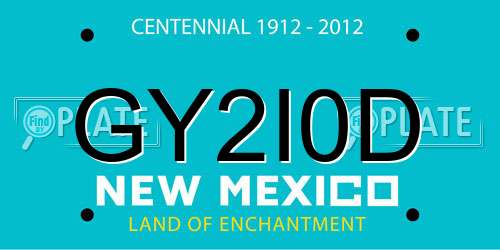 GY2I0D New Mexico License Plate
