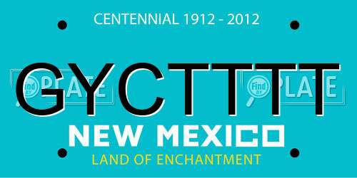 GYCTTTT New Mexico License Plate