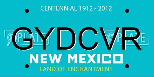 GYDCVR New Mexico License Plate