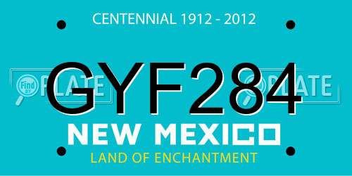 GYF284 New Mexico License Plate