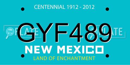 GYF489 New Mexico License Plate