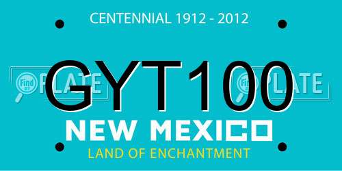 GYT100 New Mexico License Plate