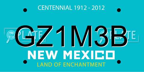 GZ1M3B New Mexico License Plate