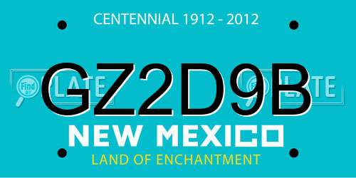 GZ2D9B New Mexico License Plate