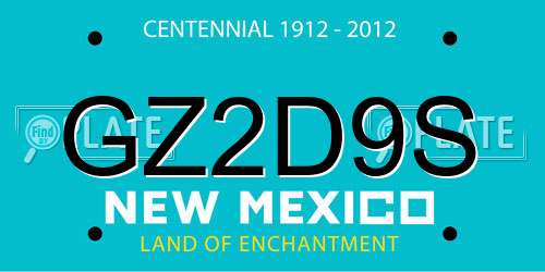 GZ2D9S New Mexico License Plate