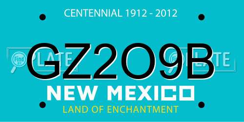GZ2O9B New Mexico License Plate