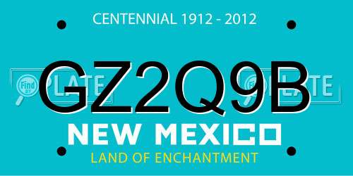 GZ2Q9B New Mexico License Plate