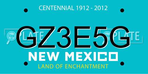 GZ3E5G New Mexico License Plate