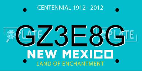 GZ3E8G New Mexico License Plate