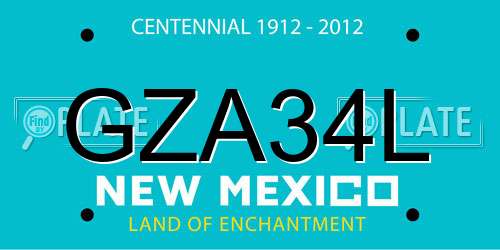 GZA34L New Mexico License Plate