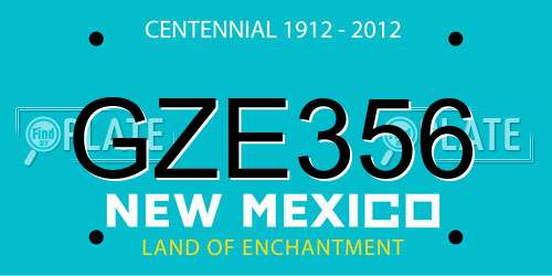 GZE356 New Mexico License Plate