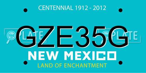 GZE35G New Mexico License Plate